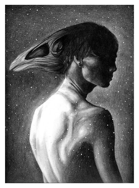 David Cristobal, Night Thoughts, cm 29 x 42; matita + digital, 2016